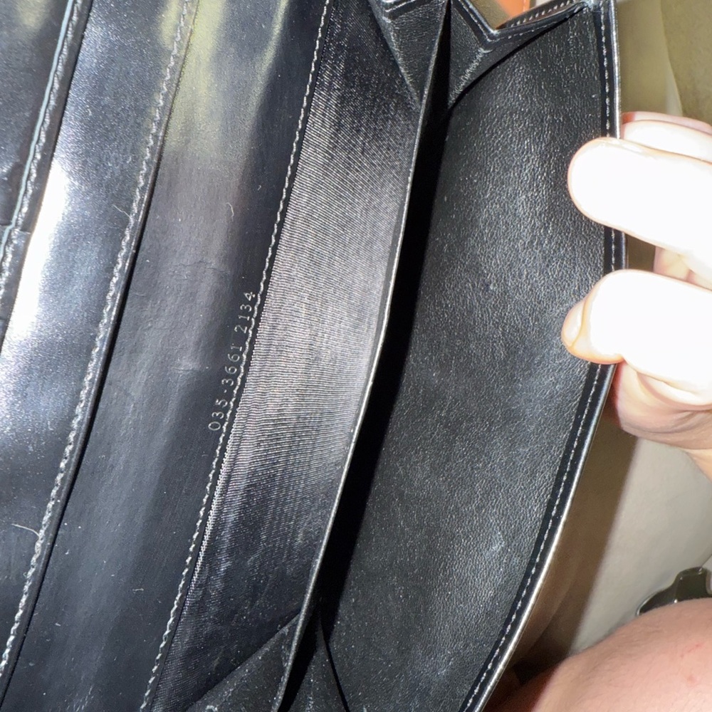 Gucci Microguccissima Jackie Piston Lock Authentic Leather Wallet in Black - Picture 9 of 14